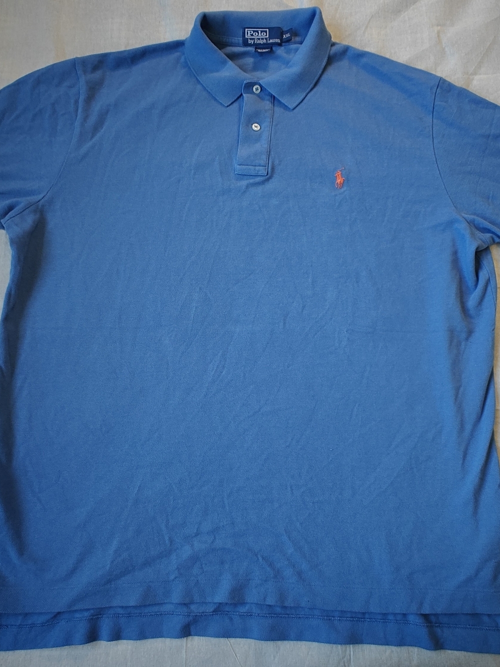 Ralph Lauren Men’s Bright Blue Polo with Pink Pony